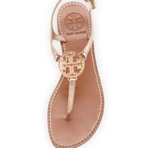Tory burch miller sandals gold